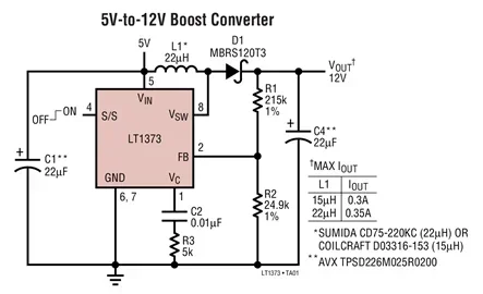 LT1373HVCS8 LT1373CS8 LT1373HVIS8 LT1373IS8 LT1373 - 250kHz Low Supply Current High Efficiency 1.5A Switching Regulator