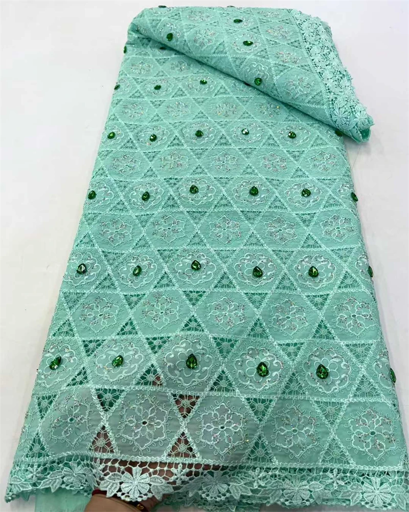 아프리카 레이스 원단 2025 나이지리아 프랑스 밀크 실크 메쉬 스팽글 레이스 원단 웨딩 파티 드레스 소재