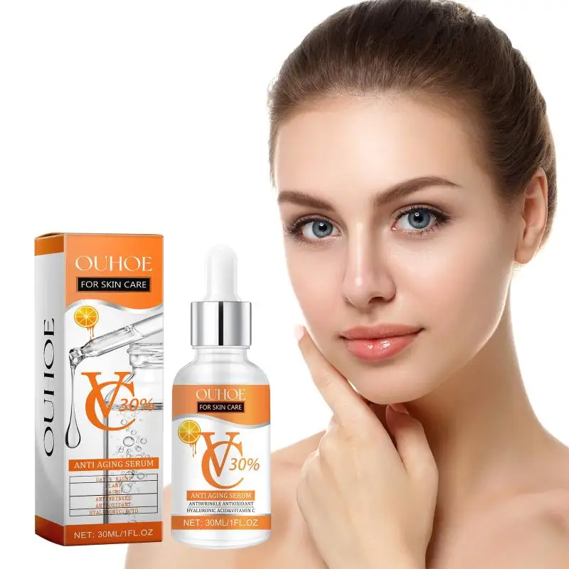 Sérum de Vitamina C para o Rosto Anti-Envelhecimento, Ácido Hialurônico, Retinol, Aumenta o Colágeno, Hidrata a Pele.