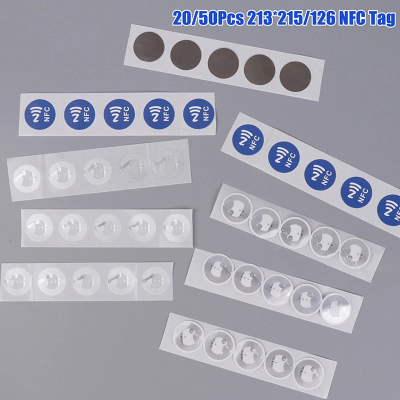 1/20/50 Uds etiquetas adhesivas NFC insignias etiqueta adhesiva RFID etiqueta electrónica pegatina de llave secreta regrabable etiquetas NFC