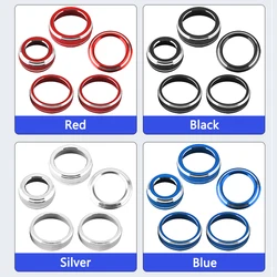 QHCP Car Decorative Knob Ring For 22 Lexus NX Aluminum Alloy One Button Start Sticker Central Control Air Conditioning Cover