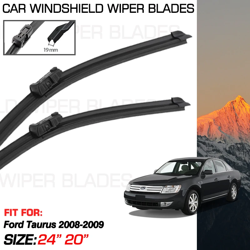 2X Car Wiper Blades For Ford Taurus D258 Ford Five Hundred 2008 2009 Accessories Windshield Washer Brush Cleaning Blades Brushes