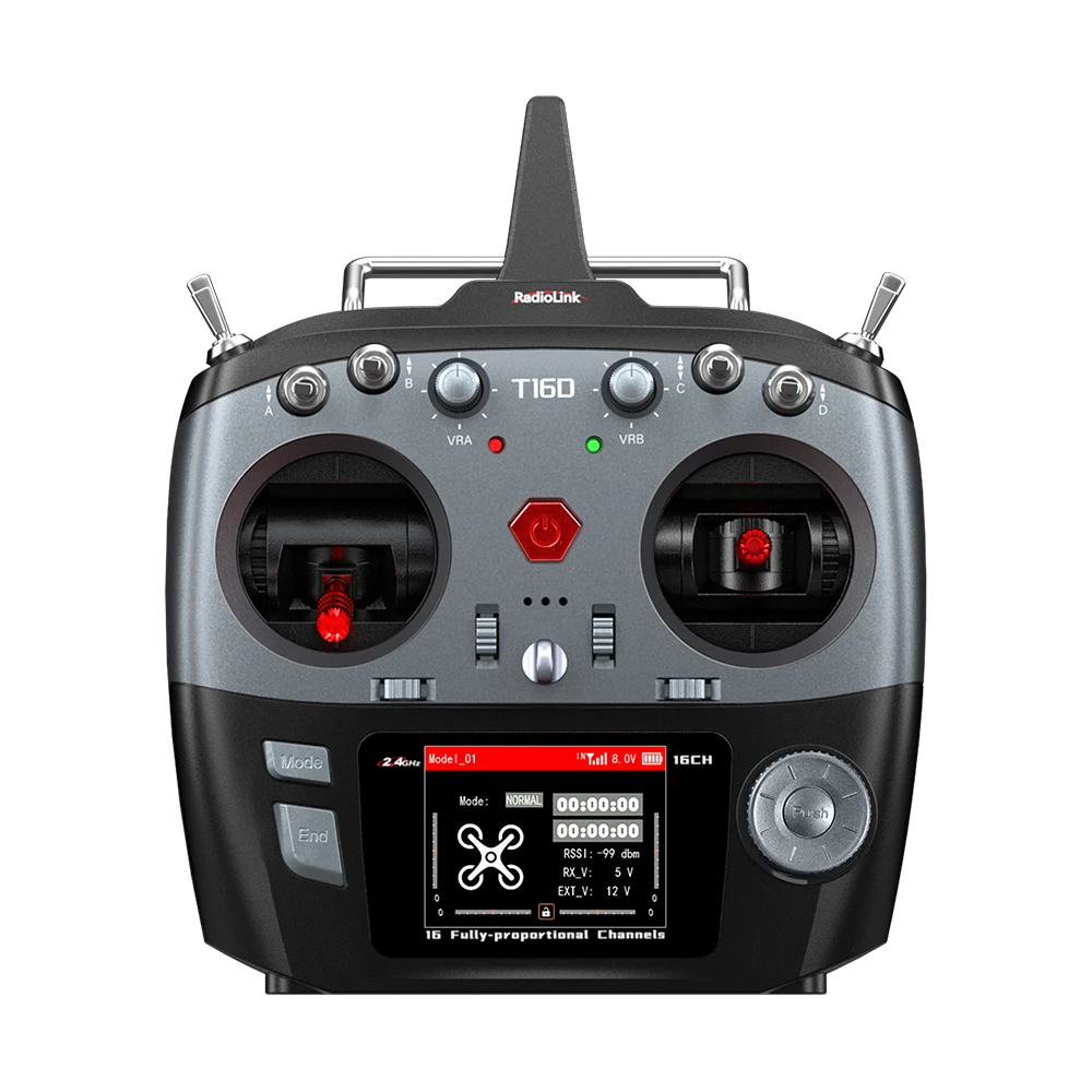 VoidFly RadioLink T16D RC Transmitter User-defined Voice Broadcast Pack 16CH Multiple Languages For Helicopters Racing Drones Ro