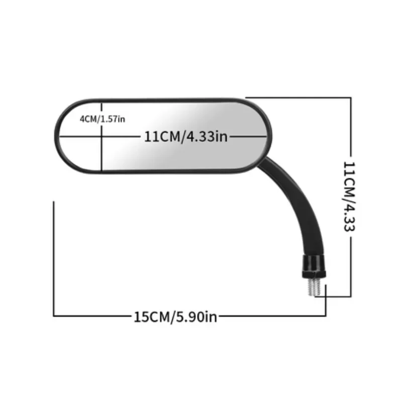 Motorcycle Rearview Mirror M8 M10 Mini Black Mirror For Harley Road King Street Electra Glide Road Glide Dyna Softail1982-2020 image 4