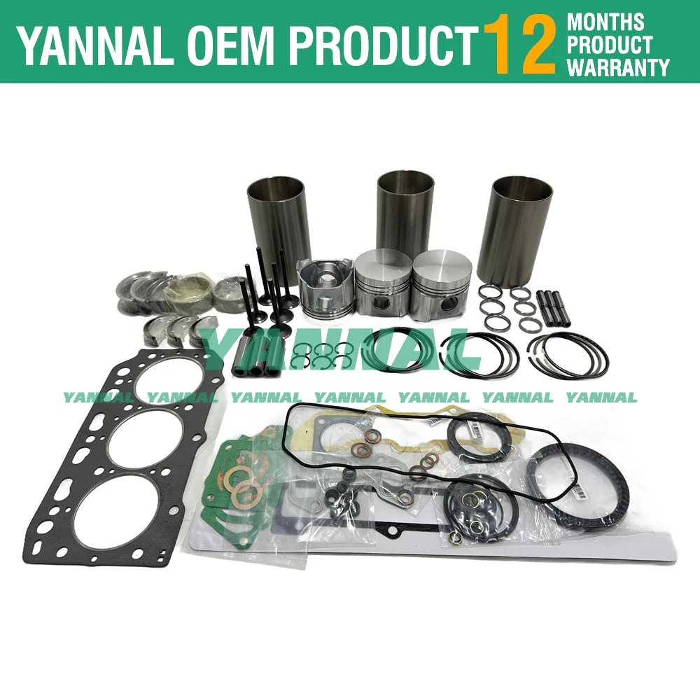 3T84HLE 3T84HTLE Overhaul Rebuild Kit For Yanmar Engine Digger Generator W Valve