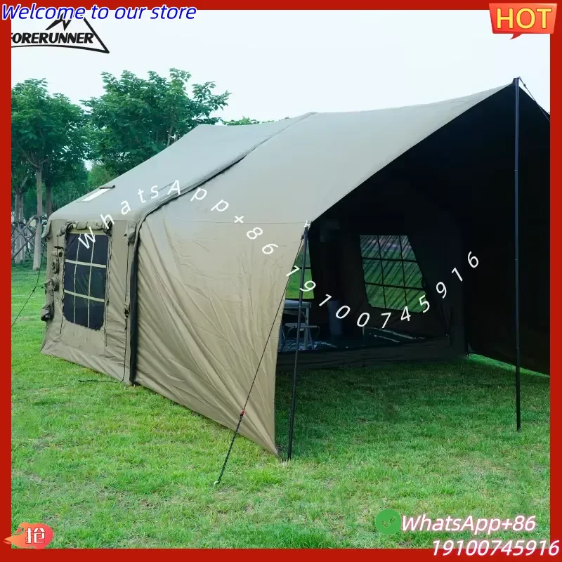 2026 Forerunner Inflatable Camping Tent Four-Season Waterproof Cotton Quick Automatic Opening 6-8 People Outdoor