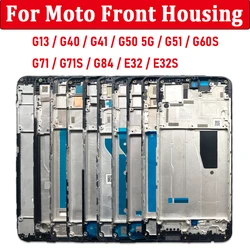 NEW Front Housing LCD Frame Bezel Plate Replacement Repair With Side Button For Moto G13 G40 G41 G42 G51 G60S G71 G71S G84 E32S