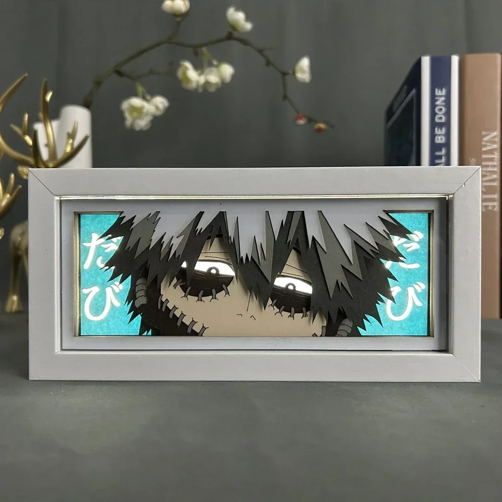 

Anime Night Light Box My Hero Academia Dabi Eye Face Lamp For Children's Room Decor Manga 3d Papercut Led Table Lamp For Bedroom