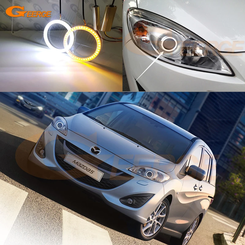 

Для Mazda 5 Mazda5 Premacy CW 2010 2011 2012 2013 2014 2015 ультра яркий переключатель DRL указатель поворота светодиодные кольца ангельских глаз Halo