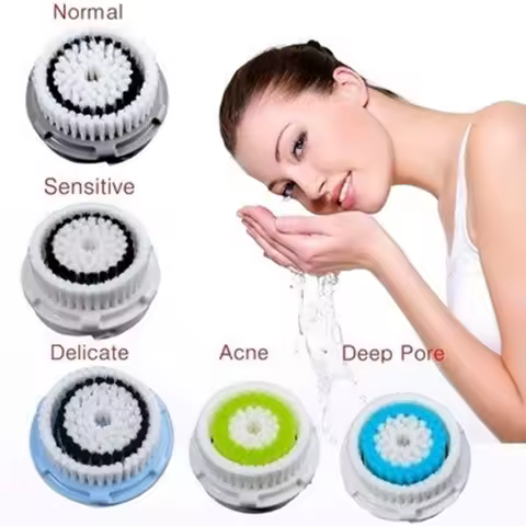 Generic Portable Normal Deep pore Whitening Cleaning Cleansing Brush Facial Cleansers Ultrasonic Sonic Replacement Head