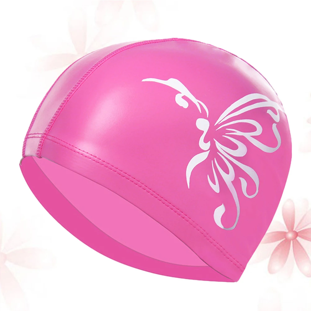 

PU Swim Cap Swimming Supplies Unisex Water Proof Enjoyable Experience Butterfly