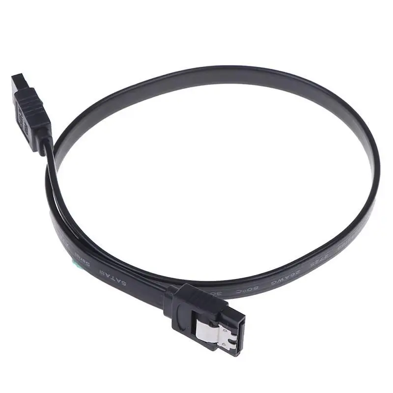 SATA 3.0 III SATA 7Pin Data Cable 6Gb/S SSD Cables HDD Hard Disk Drive Cord Line With Buckle And Iron Plate