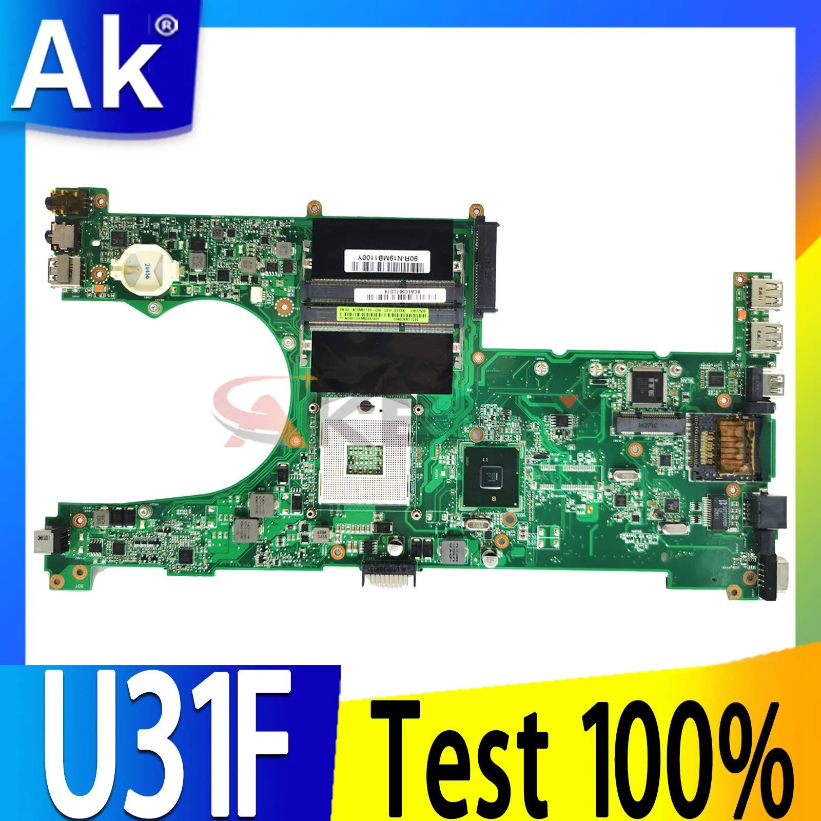 

Shenzhen Original For ASUS U31 U31F Laptop Motherboard HM55 U31F REV 2.0 Tested Good