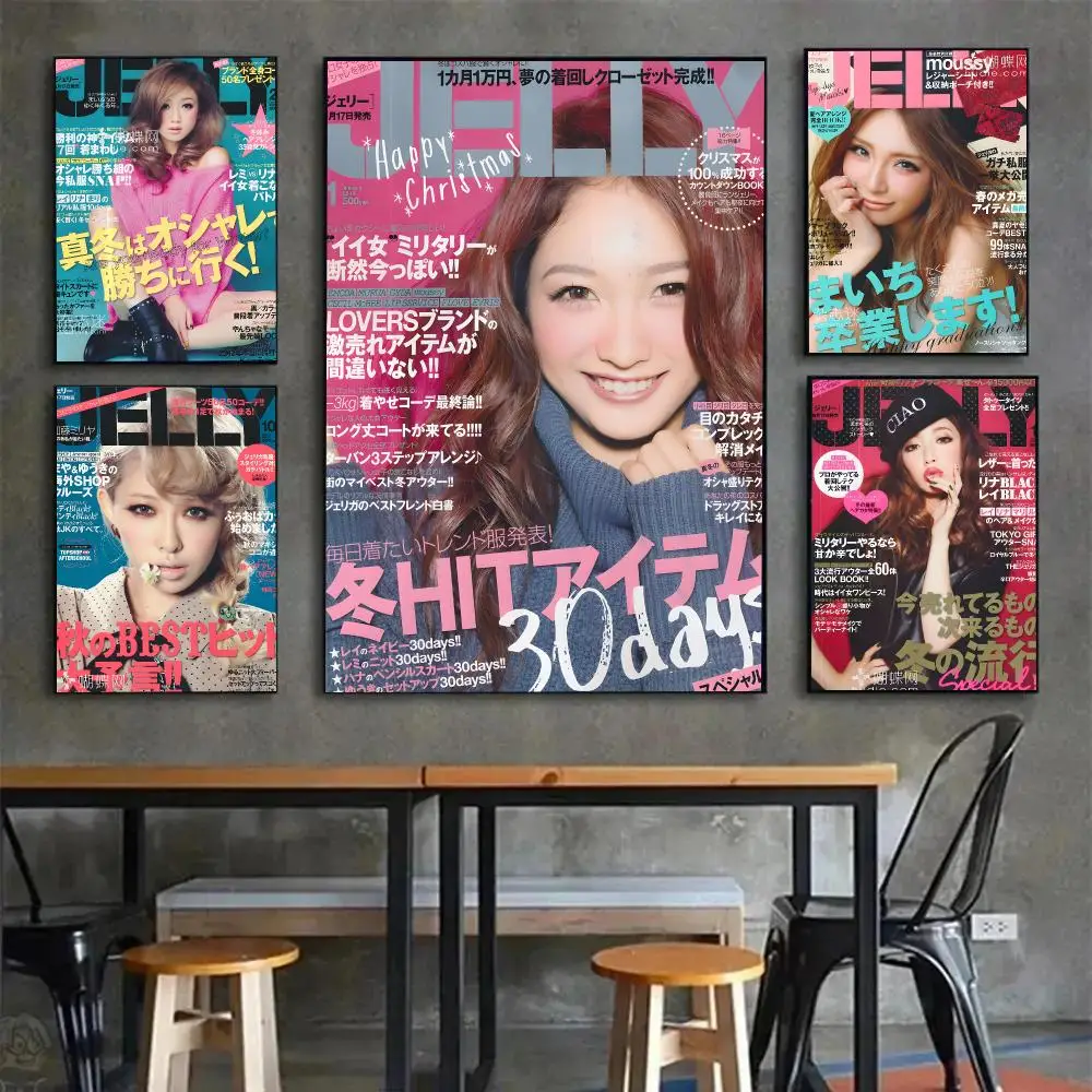 Magazine Publication JELLY Poster Painting Wall Art Mural for Living Room Home Decor and Gifts