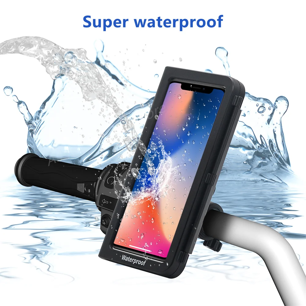 

Waterproof Bicycle Phone Holder Motorcycle Bike Handlebar Phone Case Bag for iPhone 12 Pro Max 11 Samsung Bike Phone Stand Mount