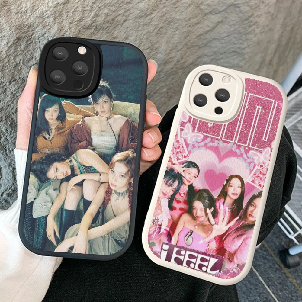 Kpop G-GIDLE I FEEL Beautiful Phone Case Hard Leather For iPhone 14 13 12 Mini 11 14 Pro Max Xs X Xr 7 8 Plus Fundas