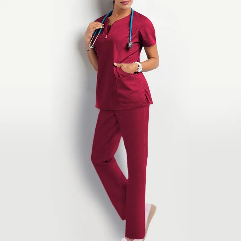 

Frosted Short Sleeve Hand Wash Clothing Set Overalls Isolation Gowns Overalls Laboratory Clothing Nurse Scrubs Medical Uniforms