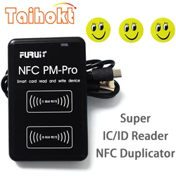 Lector de tarjetas inteligentes NFC Pro, copiadora de llaves S50 de 13,56 Mhz, 125Khz, T5577, duplicador de insignias, escritor de Token FUID, programador de etiquetas RFID, nuevo