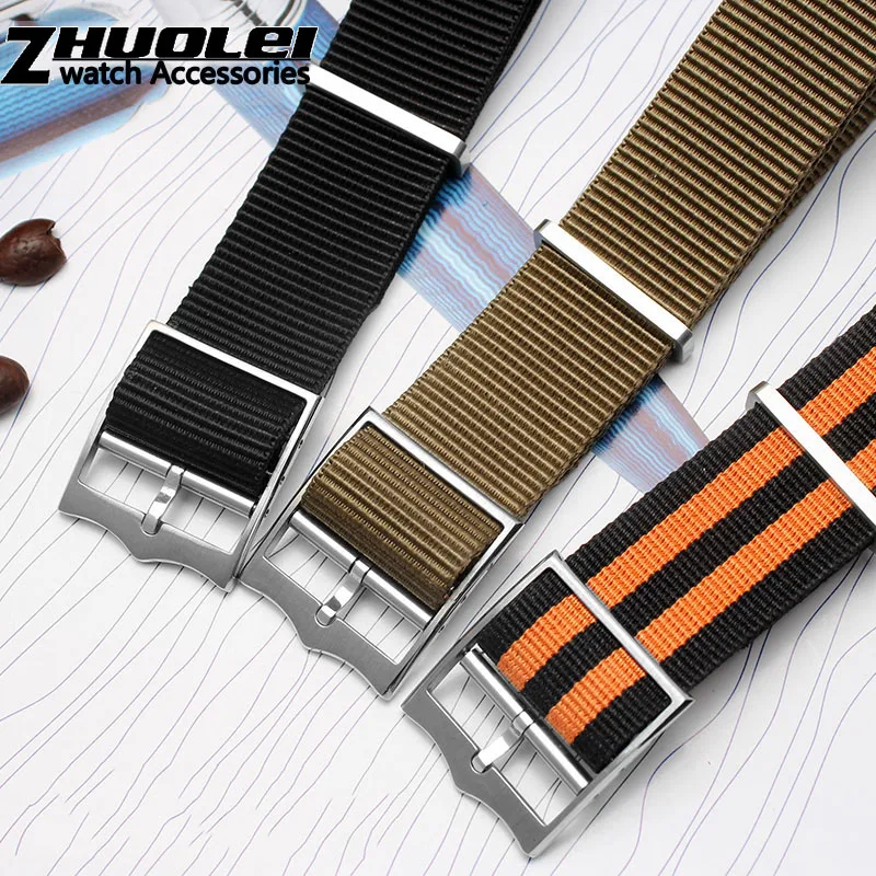 Soft Military Nylon Watchband For Tudor Watch Army green Strap 22mm French Troops  Parachute  Men\'s Bracelet Accessories