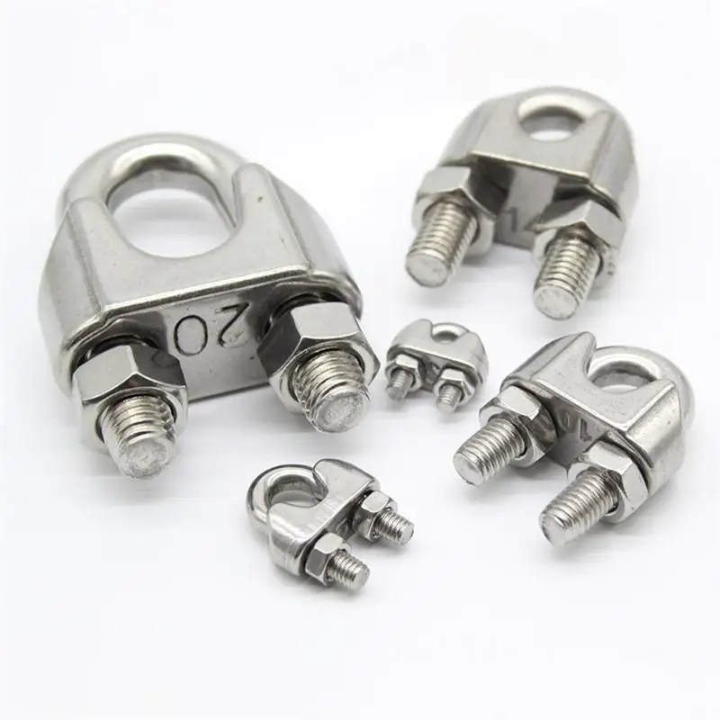 Stainless Steel U Type Cable Clamp For Wire Guy: 5Pcs M2 M4 M5 M8 Fastener Rope Clip
