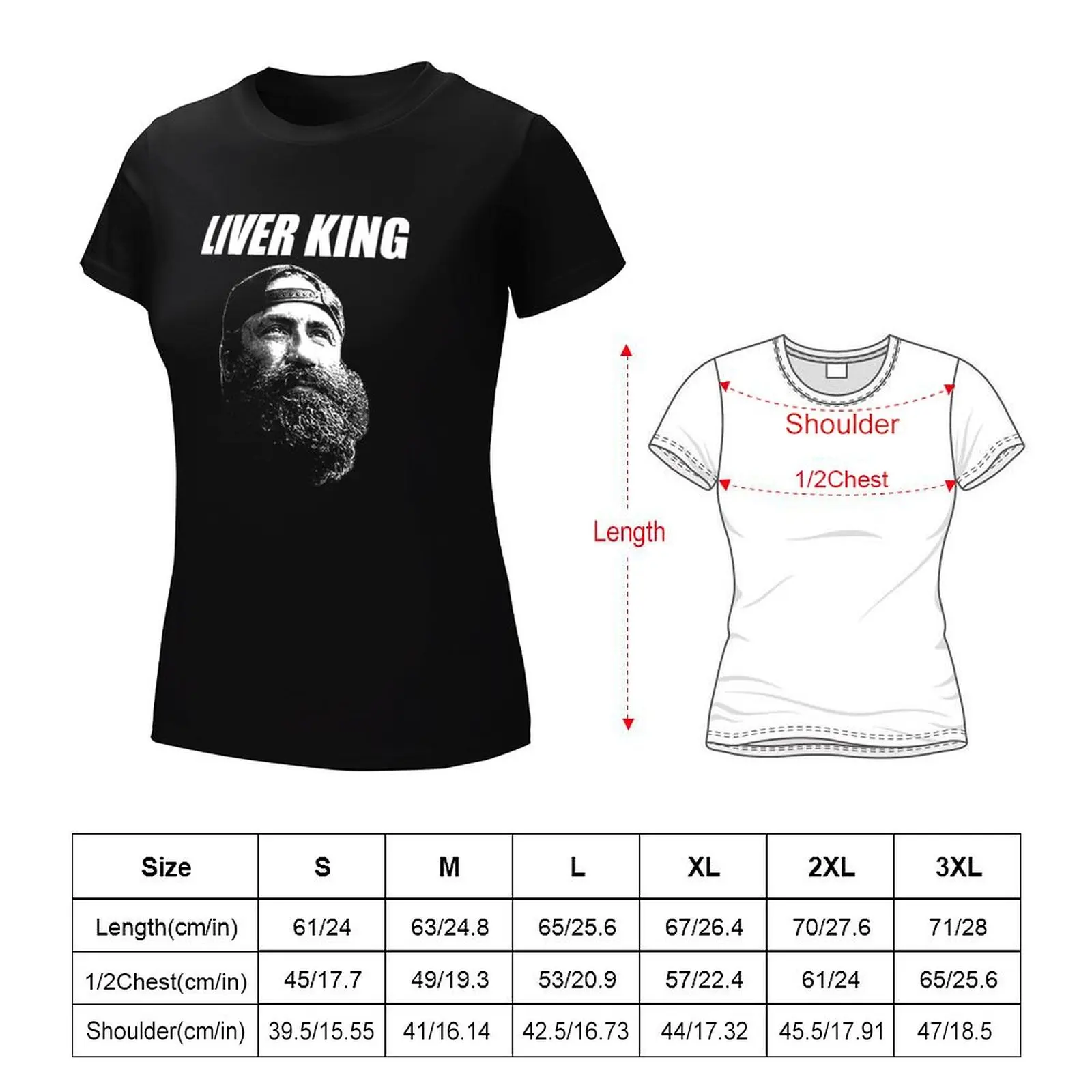 The Liver King T-Shirt vintage clothes plus size tops oversized female womans clothing