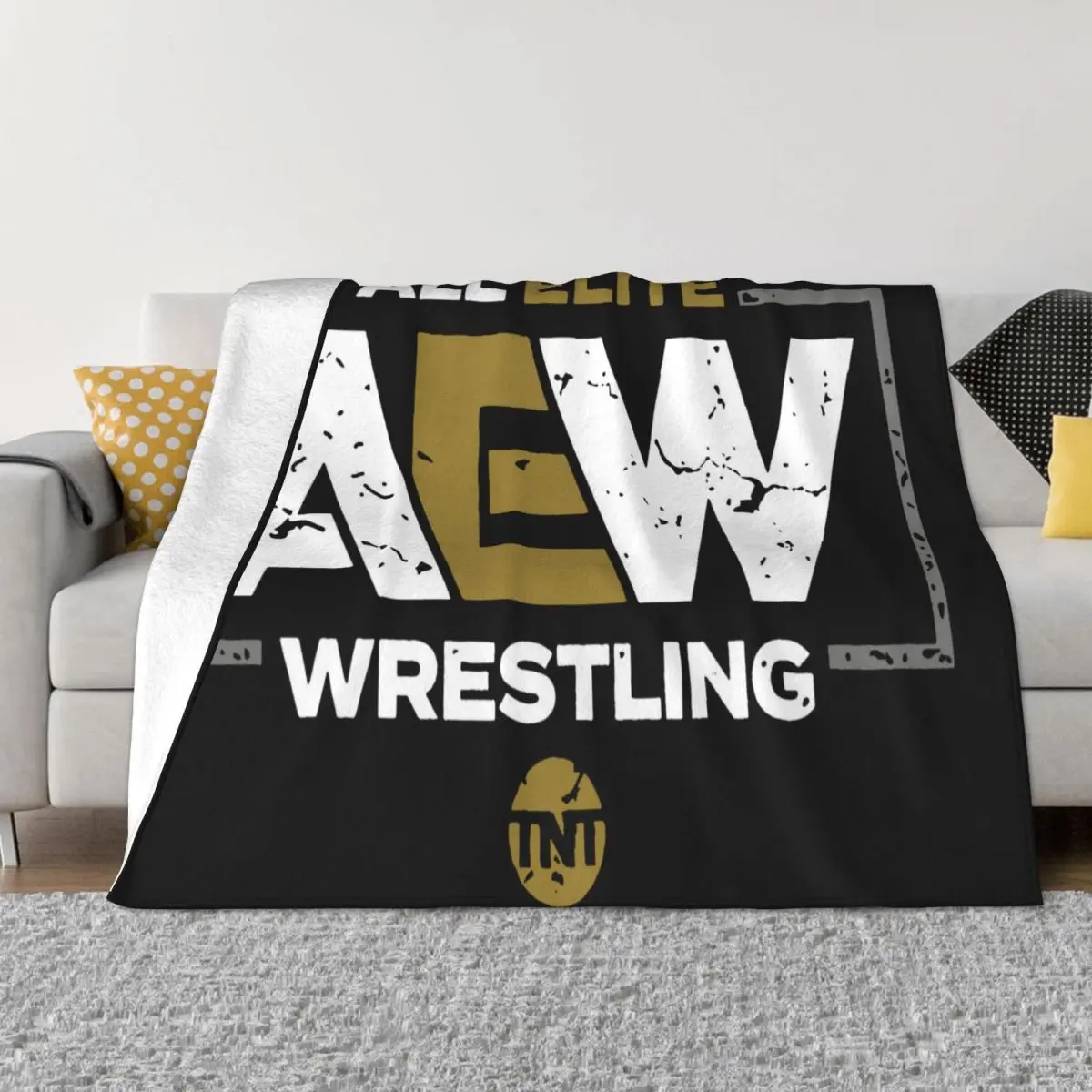 All Elite Wrestling Aew Tnt Tv Show 2019 Black Short Men Women Western Style Pride Throw Blanket