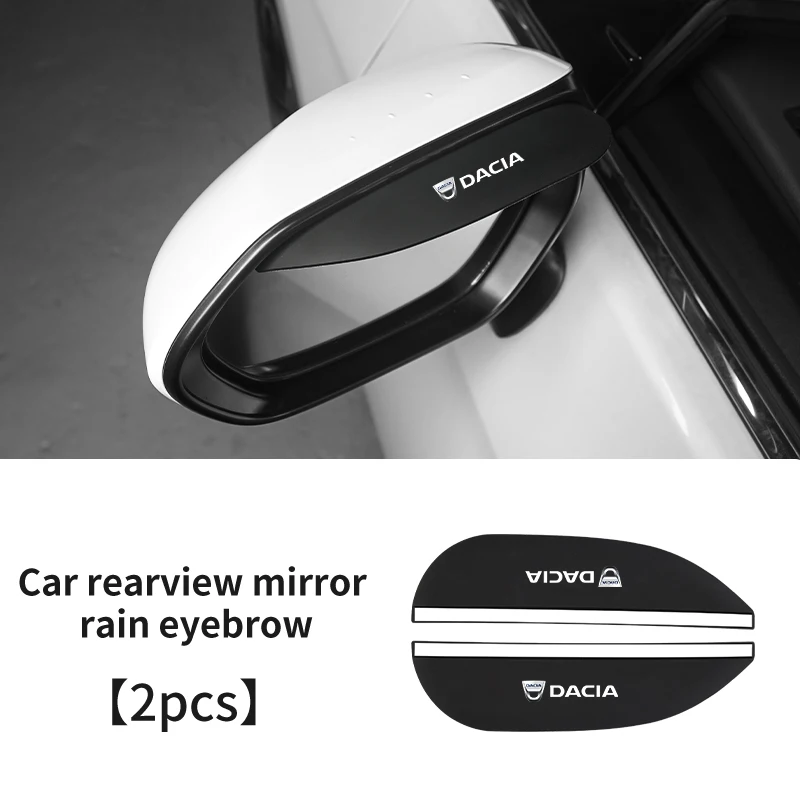 2pcs Car Rearview Mirror Rain Eyebrow Sticker RainProof Cover For Dacia Duster Logan Sandero Lodgy Dokker Stepway Mcv 2 Solenza