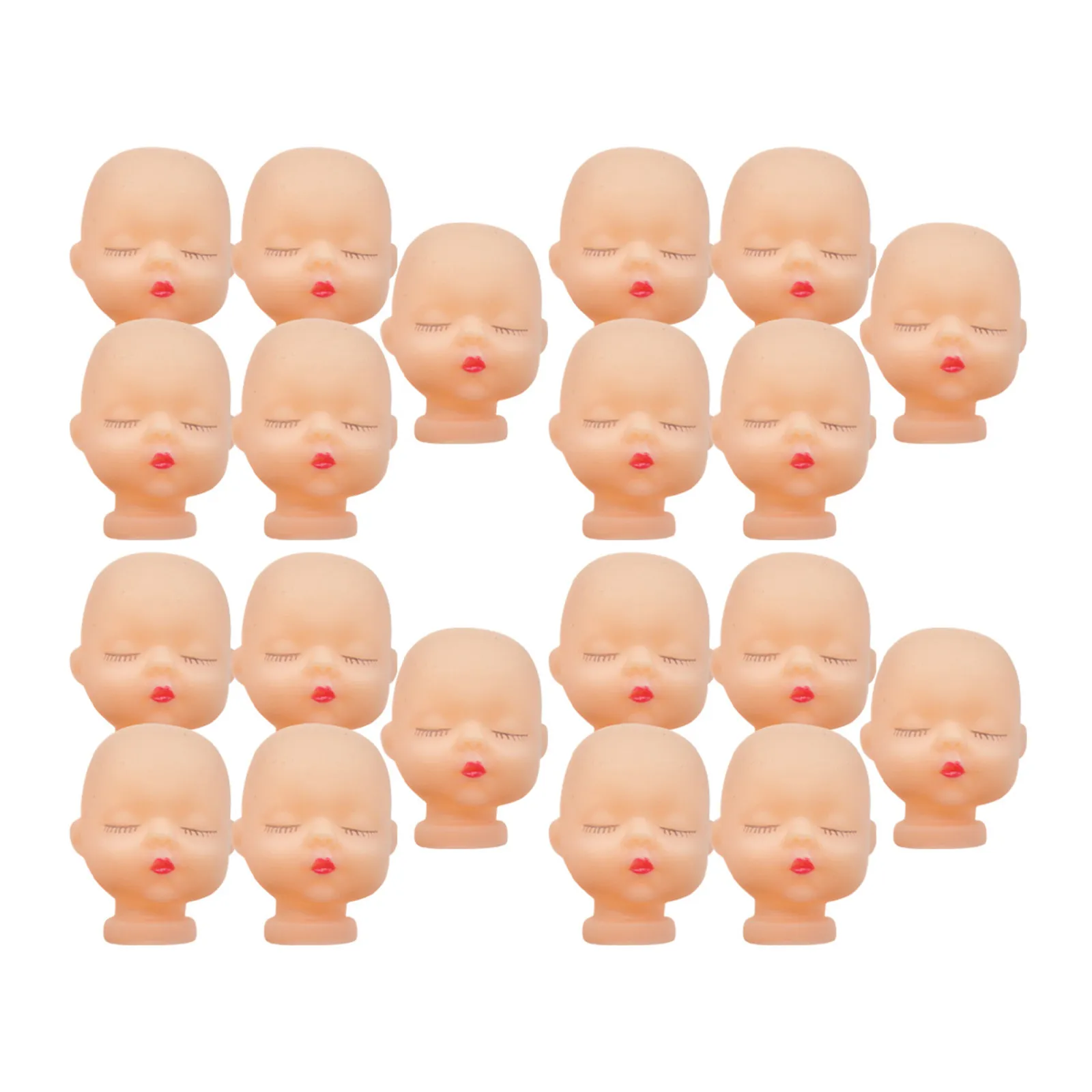 

20Pcs Keychain DIY Accessory Small Heads Handmade Mini Craft Heads for DIY Decoration Creative Hanging Decor Supplies