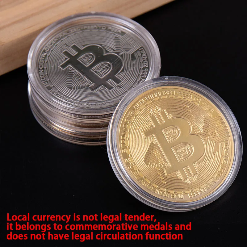 Bitcoin Coin Collectible Art Collection Gift Physical Commemorative  Metal Antique Crafts Imitation for Crypto Enthusiasts