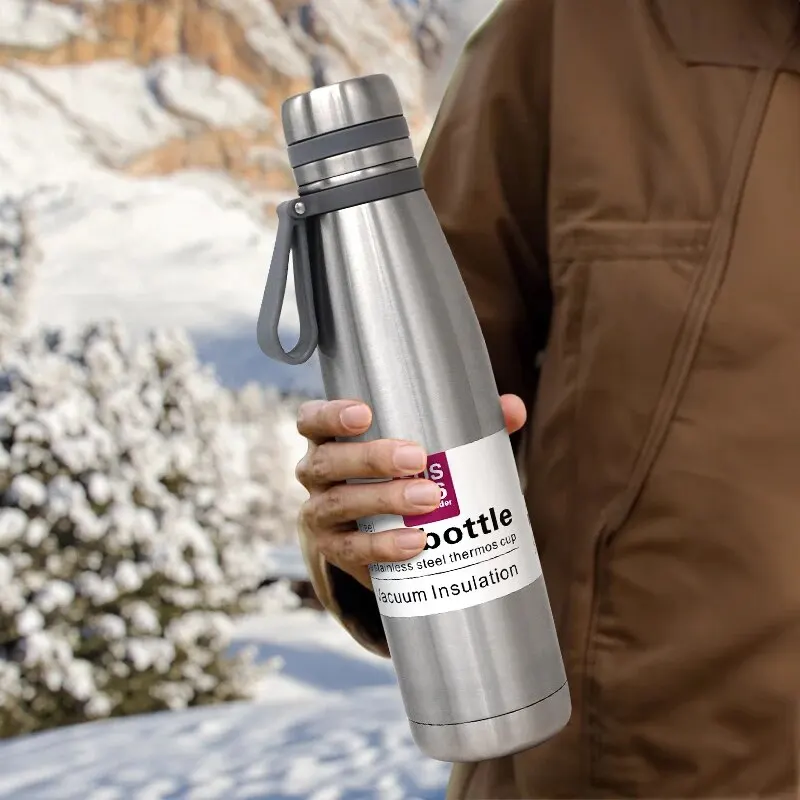 Stainless Steel Thermos Bottle Vacuum Large Capacity Flasks Water Bottle Insulated Water Outdoor Travel Bottle Cup Keeping Warm