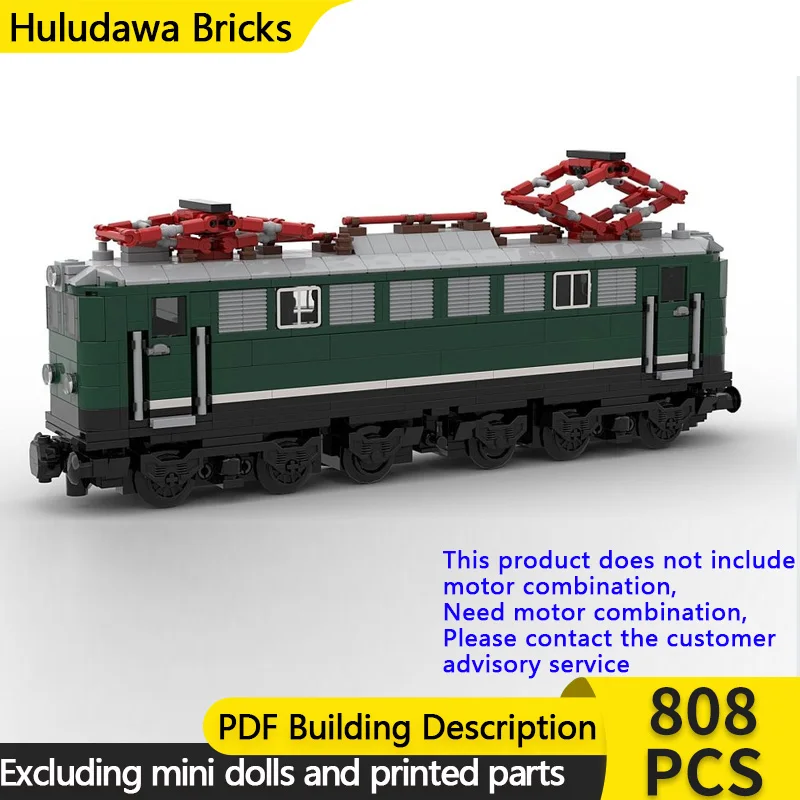 

City Car Model MOC Building Bricks Series E50 Electric Locomotive Modular Technology Gifts Holiday Assemble Children Toys Suit