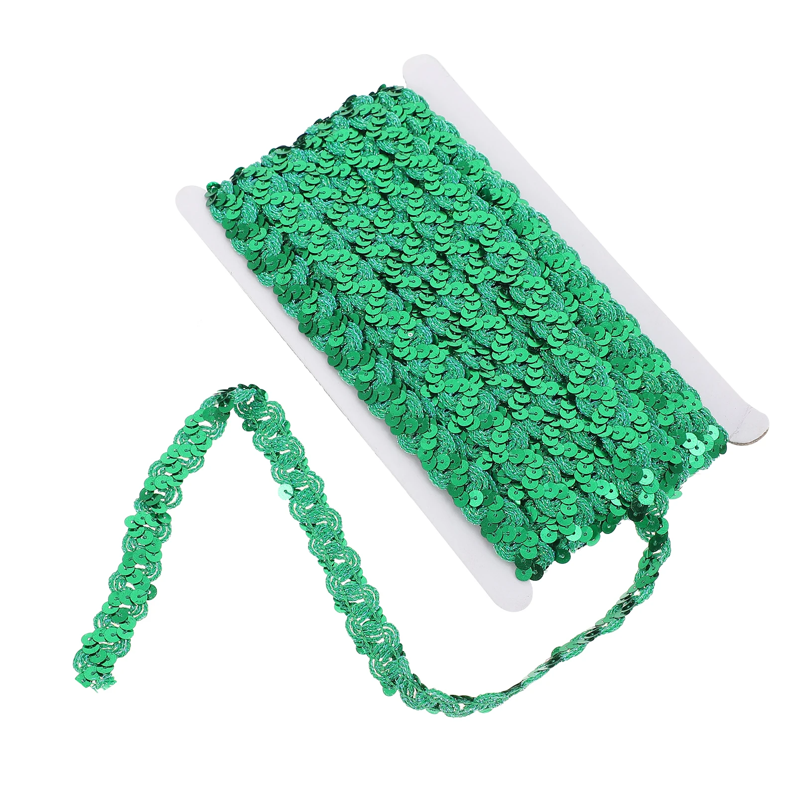 

15mm Sequin Trim Deep Green Blue 15 Yards Roll Sewing Material Garment Lace Sequin Braid Trim Clothing Accessories