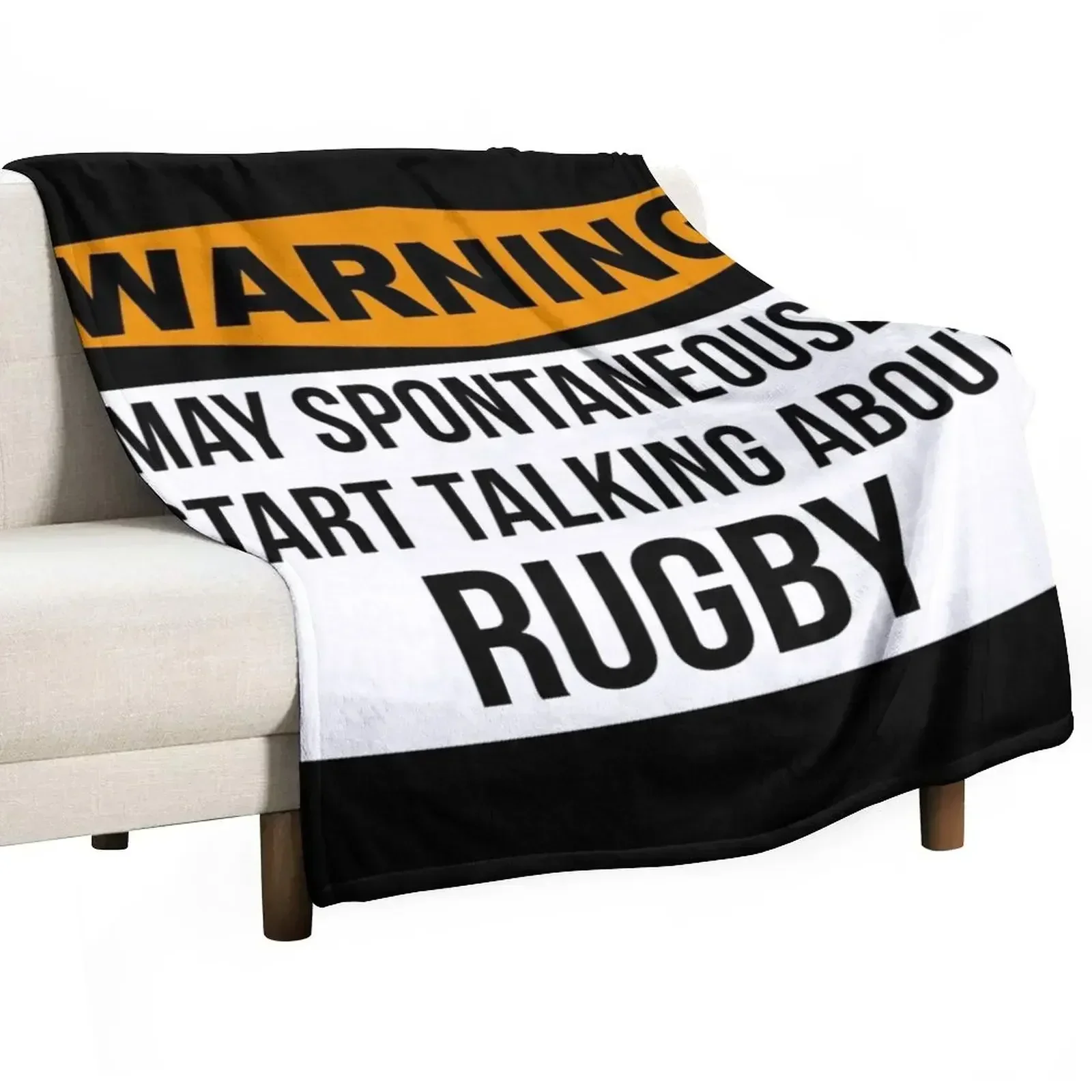 Rugby Throw Blanket Personalized Gift Travel Furrys Bed Blankets