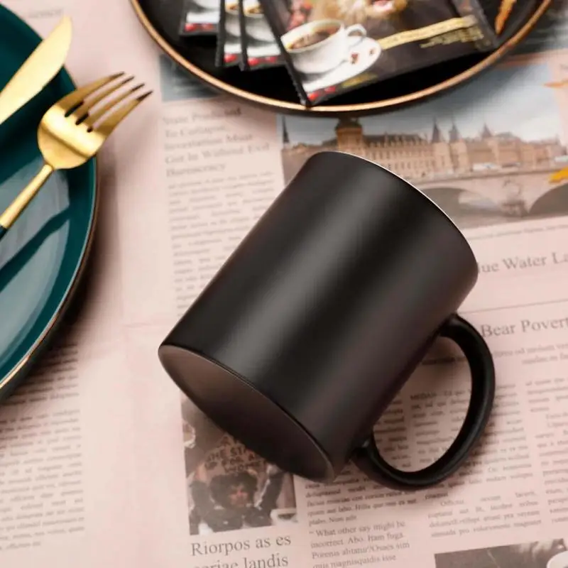 Color Changing Coffee Mugs 350ml Ceramic Unseen Message Tea Cup Special Reusable Beverage Container Creative Table Decoration