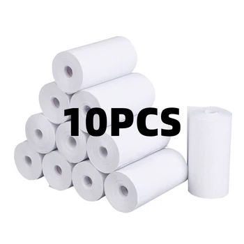 Termal Kağıt 10 Rolls 57x25 MM Beyaz Çocuk Kamera Anında Baskı Çocuk Kamera Baskı Kağıdı Yedek Aksesuar Parçaları