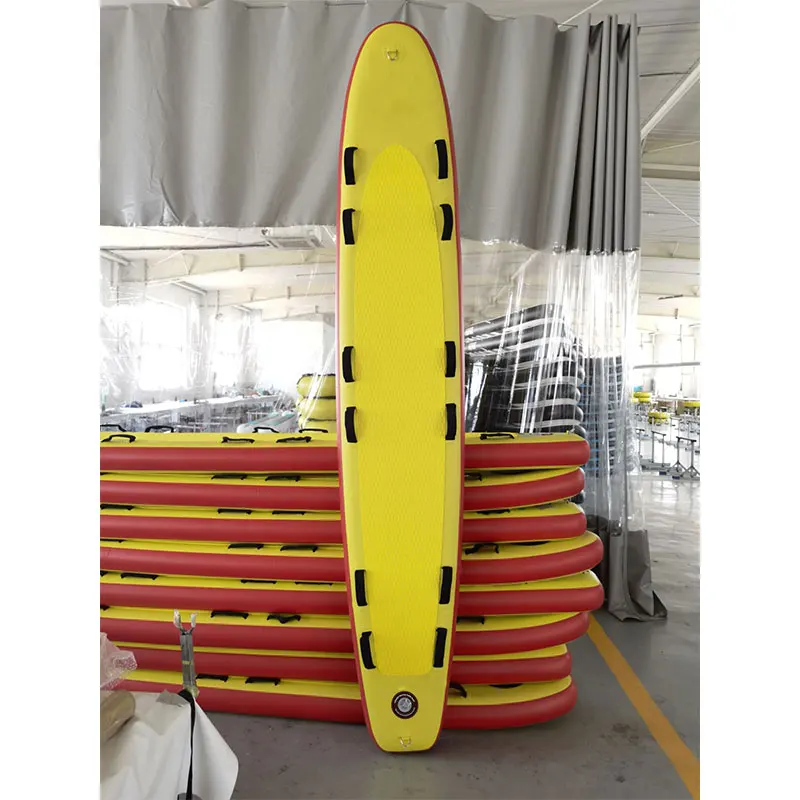 320x56x10cm Inflatable Lifeguard Rescue Board Double Layer High Quality Drop Stitch Soft Long Board