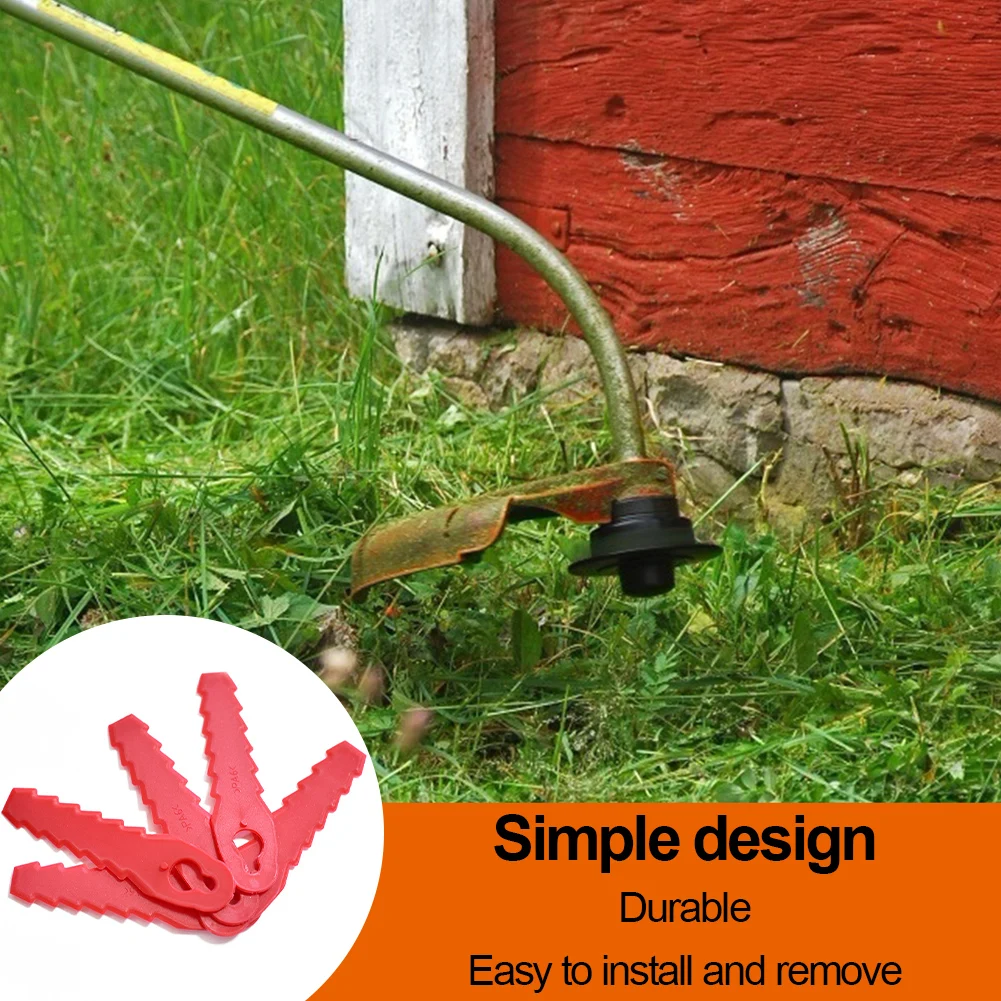 

25/50 PCS Plastic Machine Trimming Blades Scratch-Resistant Plastic Grass Trimmer Blades for L85 Sawtooth Trimmer Accessories