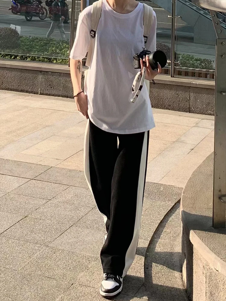 2023 Autumn  Casual Wide-Leg Pants Korean Version Streetwear Hip Hop Fashion Trousers Sweatpants Harajuku Pants