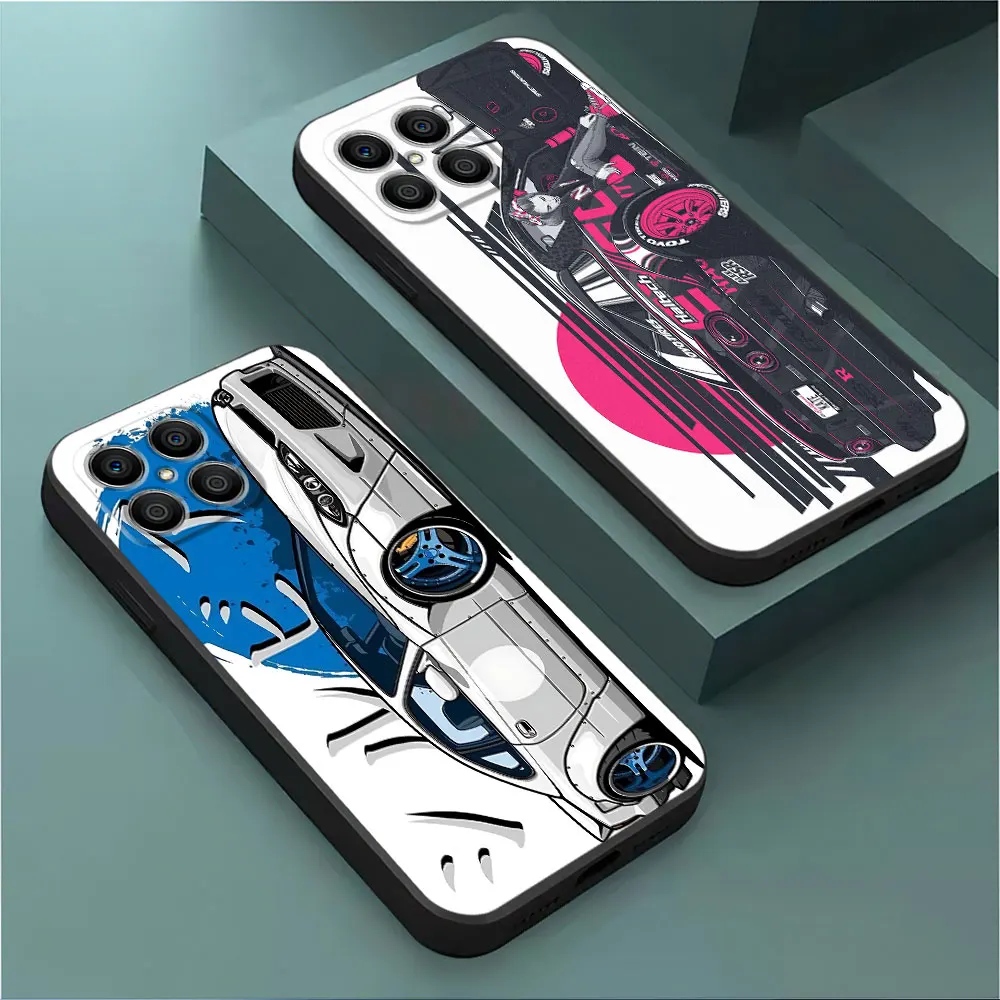 JDM Drift Tokyo Sports Car Phone Case for Honor X9a 90 Pro X6 X6a X7 8X 70 X8 Magic5 Lite X8a Magic5 TPU Soft Back Cover Funda