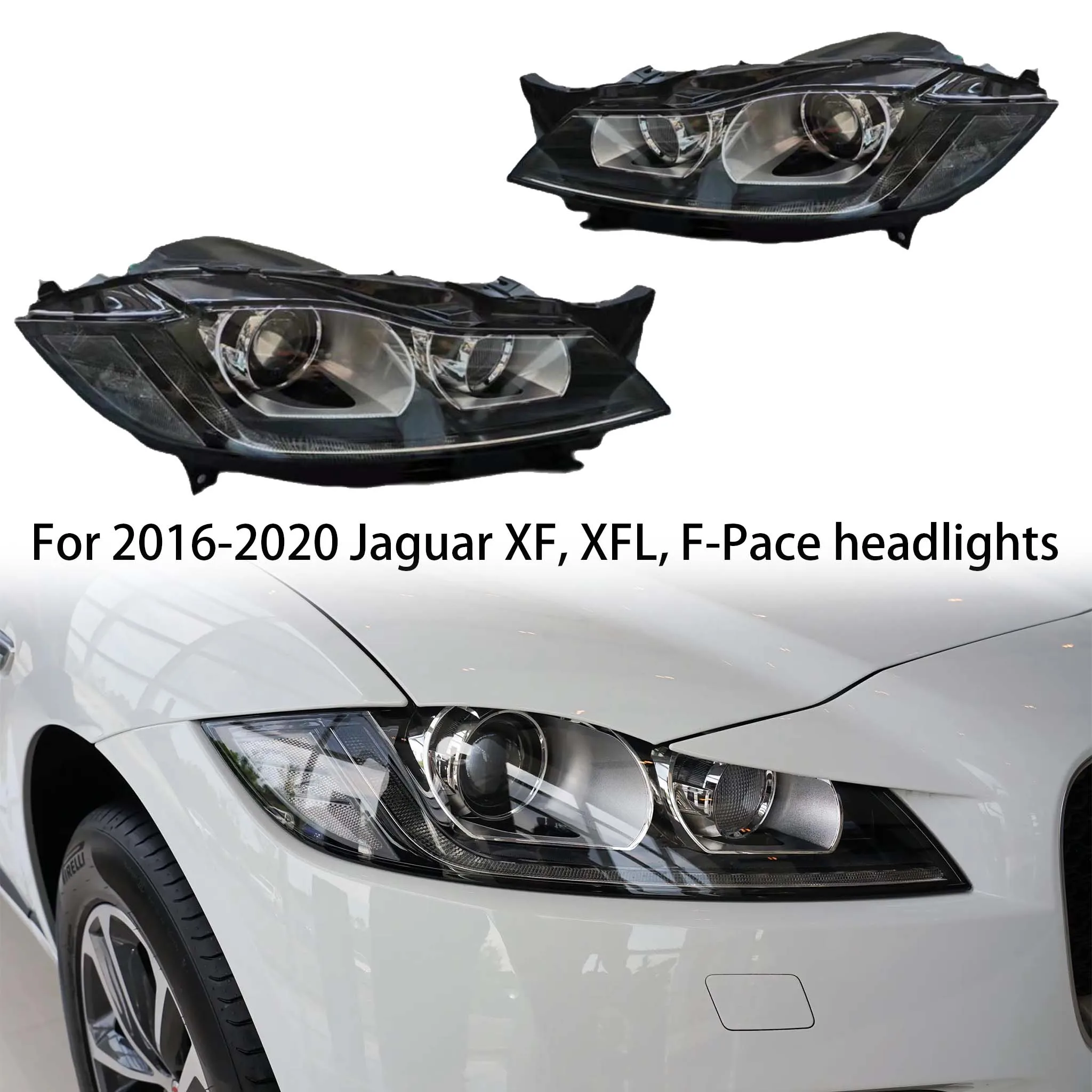 For 2016-2020 Jaguar XF, XFL, F-PACE headlights, original factory headlight assemblies, front light covers replacement parts