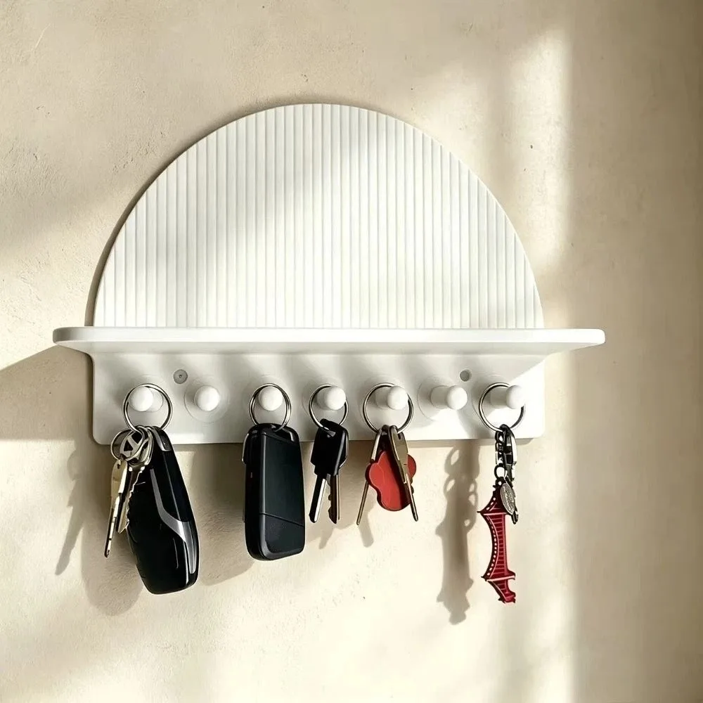 Wave Shelf 3D Printed Wall Mount Storage Rack Wavy Curved Wall Decor Door Back Organizer Hanging Shelf Bedroom Wall