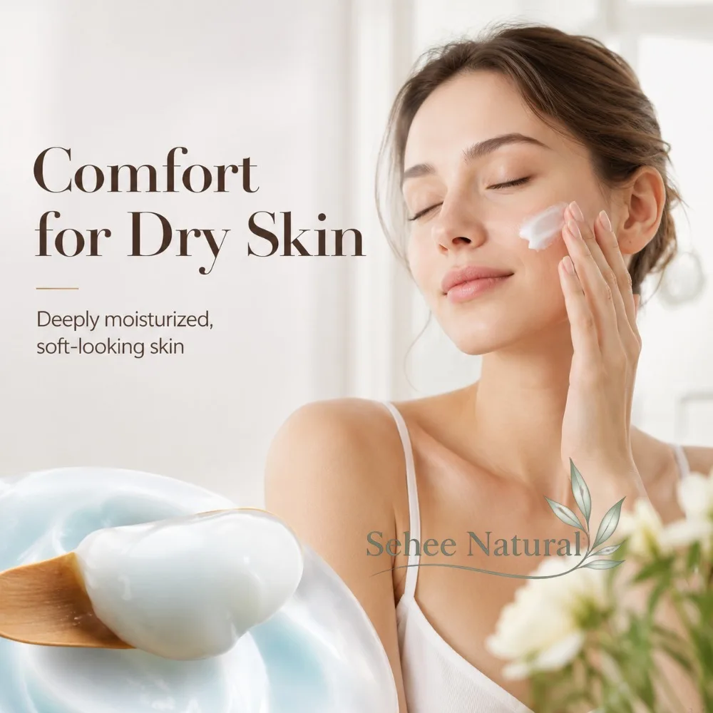 Ceramide Hydrating Face Cream Hyaluronic Acid Moisturizer Soothing Skin Barrier Repair Brightening Facial Cream Daily Skin Care