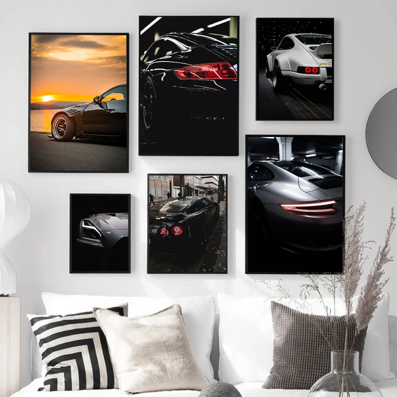 Modern Sport Car Super Car Posters and Prints Cool Car Canvas Painting Wall Art Pictures for Living Room Home Office Decoration