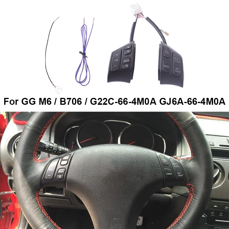 Steering Wheel Control Button Cruise Control Audio Volume Control Switch For Mazda 6 GG M6 Pentium B70