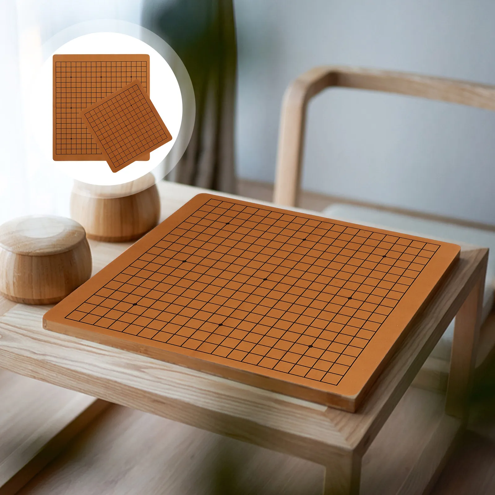 

2Pcs Folding Go Chessboard Double Sided Portable Travel Go Game Board Kids Educational Chessboard Hand Eye Coordination