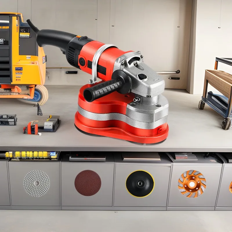 

3-Head Concrete Floor Grinder Polisher 2800W w/ 3 Diamond Wheels - Dust Vacuum for Stone, Granite, Marble, Epoxy Cement Surfaces