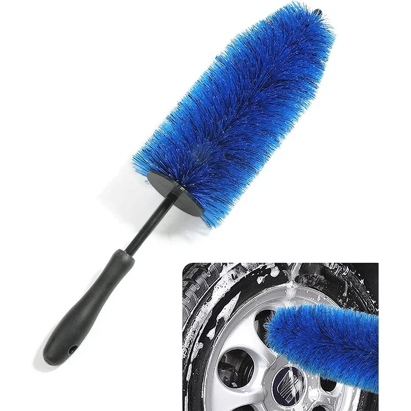 Soft Car Wheel Rim Tire Cleaning Brush Cleaner Non Scratch Car Detailing Washing Tool Soft Bristle Cleaner Car Cleaning Brush