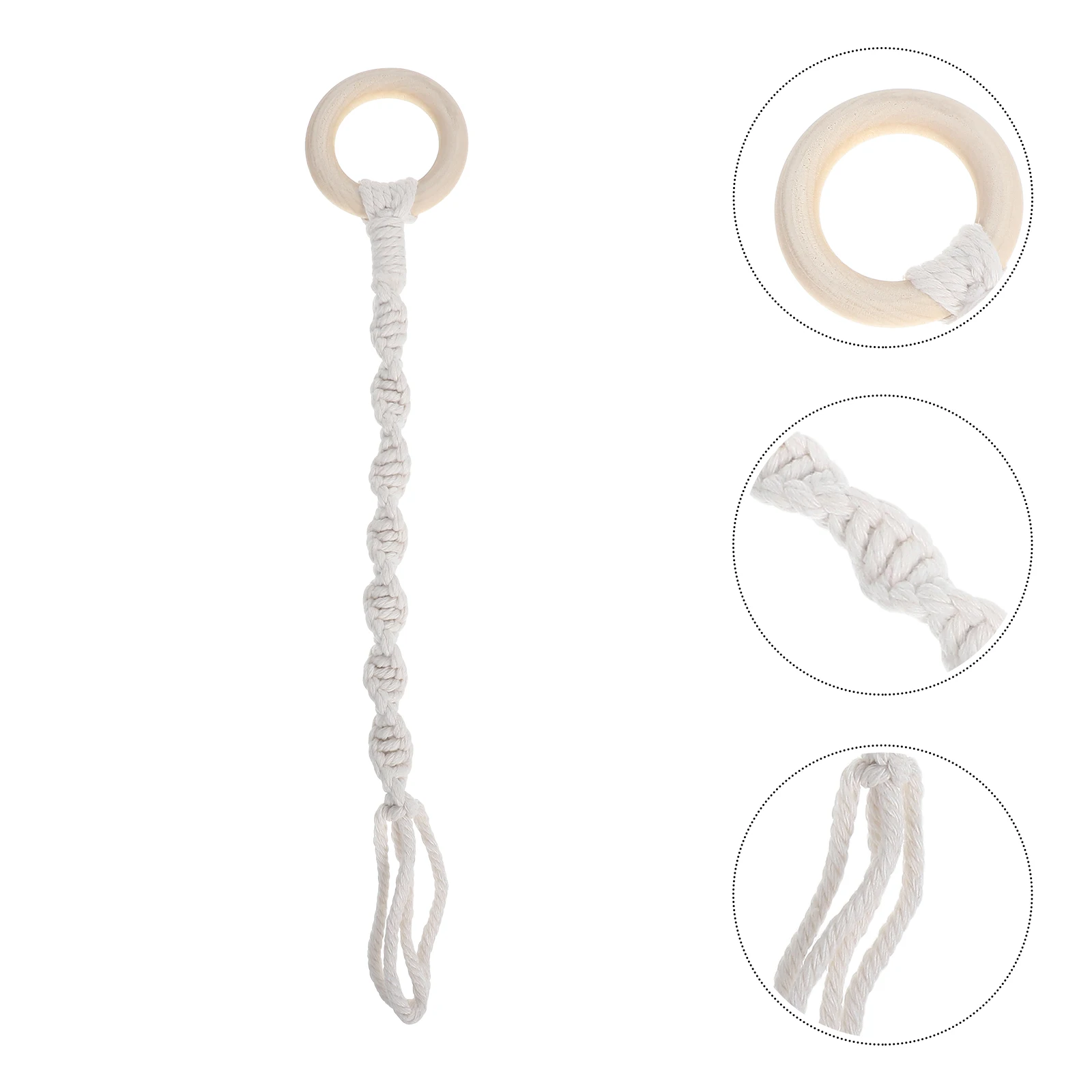 2pcs 식물 걸이 익스텐더: 식물을 걸기위한 손으로 짠 면 로프 Boho Macrame 화분 걸이 실내 야외 발코니 정원