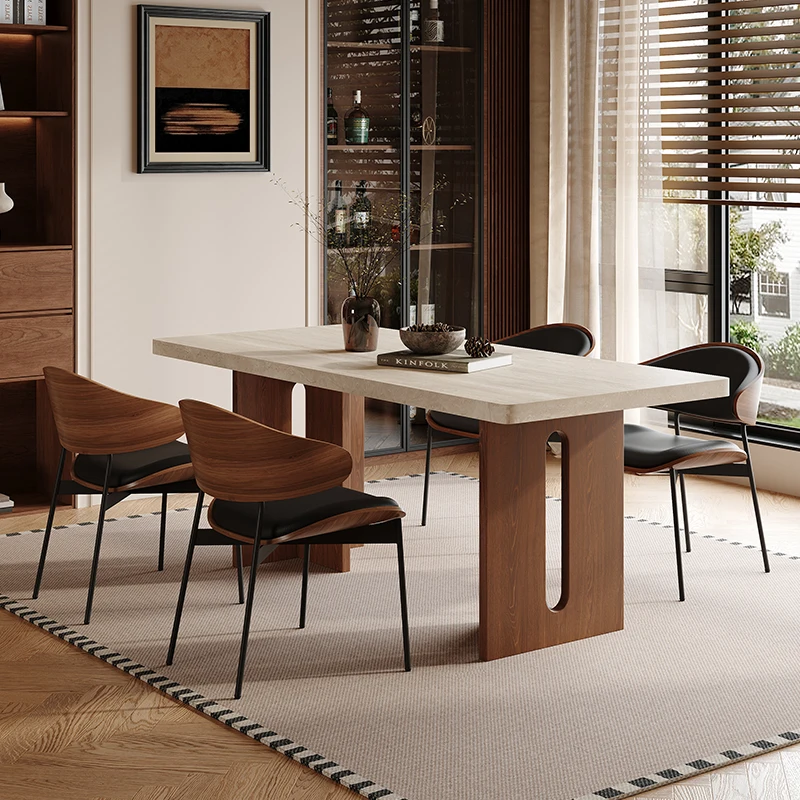 

Luxury Unique Table European Design Vintage Premium Dining Table Minimalist Trendy Tavolo Da Cucina Dining Room Furniture
