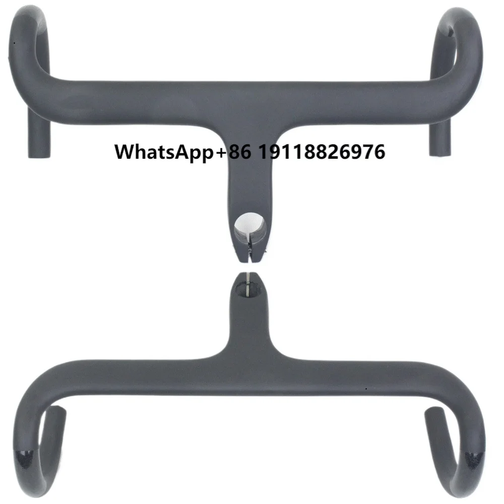 

New Design Carbon Fiber Integrated Handlebar Inner Cable with Stem for Carbon Fiber Road Bicycle Bike Handlebar